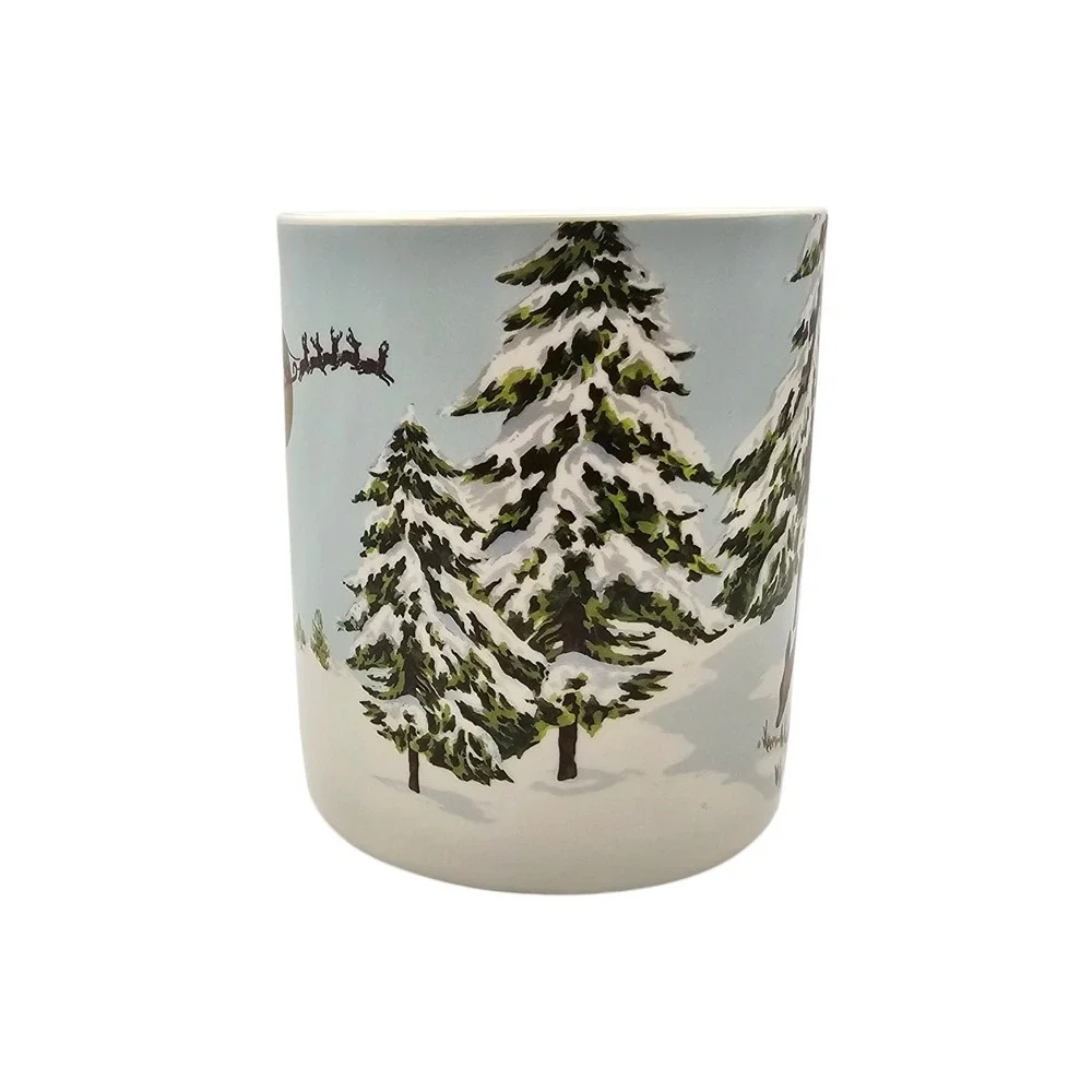 Set‎ of 4 Santa by Williams Sonoma Christmas Reindeer Sleigh Moon Mug